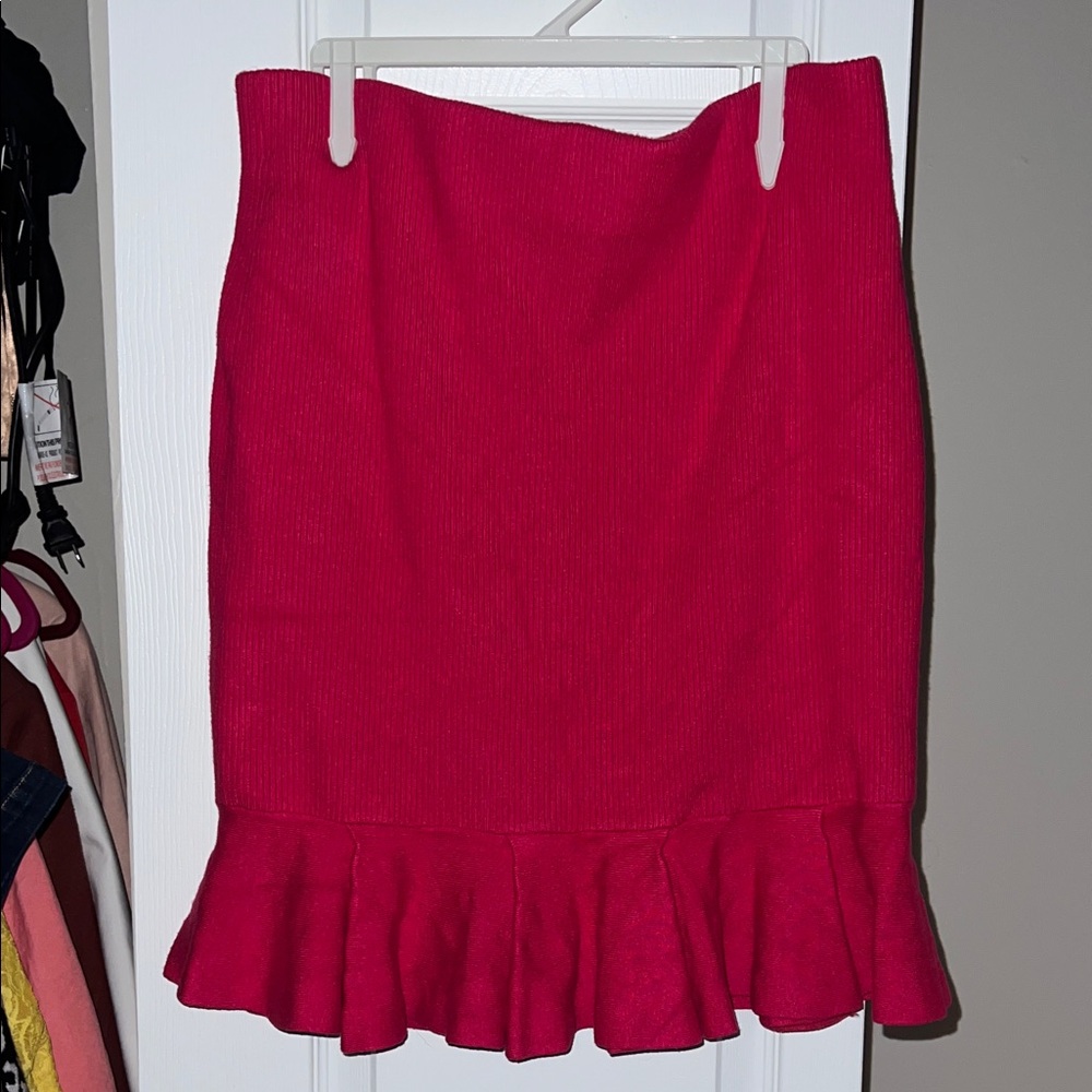 Express Vibrant Pink Pencil Skirt